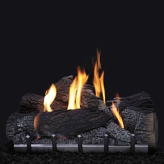 wildwood outdoor log set w/stainless steel burner