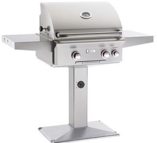 24npt patio post grill, stainless steel