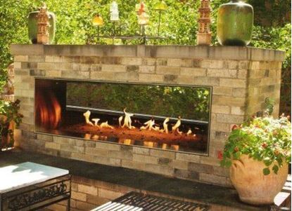 Picture of Carol Rose See-Through Linear Outdoor Fireplace 48 & 60